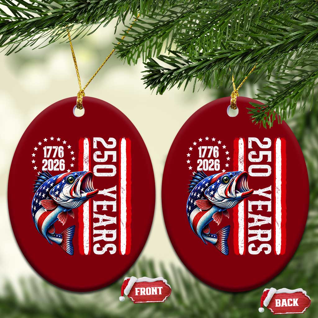 Vintage USA 250th Anniversary Crawfish Patriotic Gift Ceramic Ornament