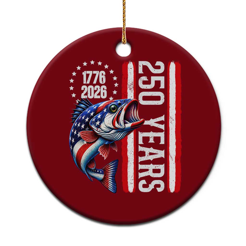 Vintage USA 250th Anniversary Crawfish Patriotic Gift Ceramic Ornament