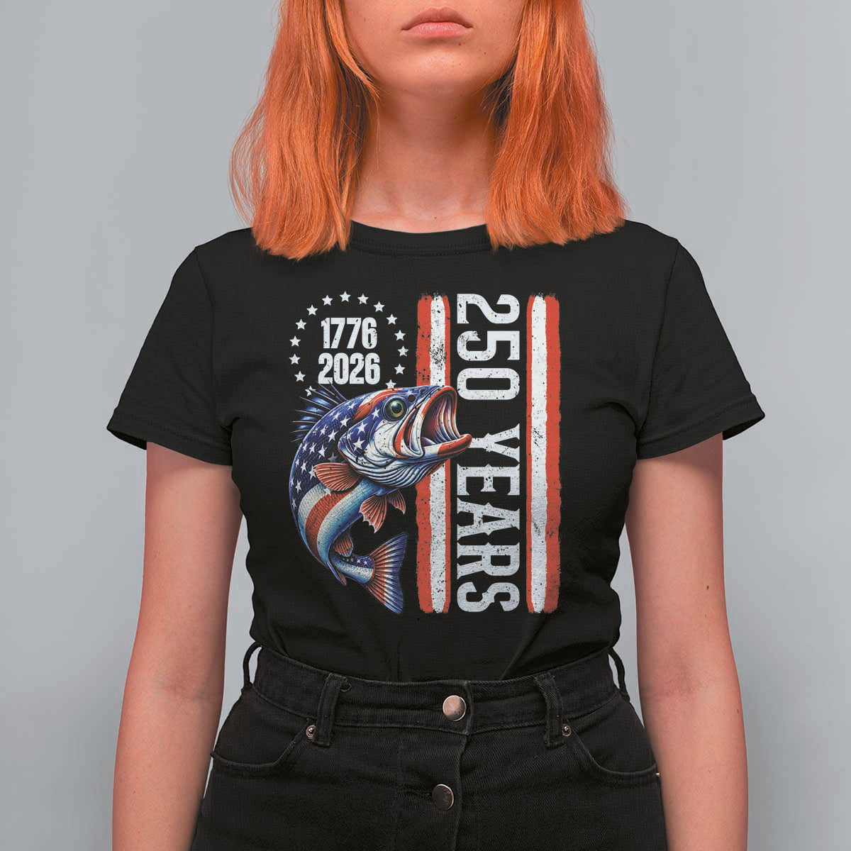 Vintage USA 250th Anniversary Crawfish Patriotic Gift T Shirt For Women