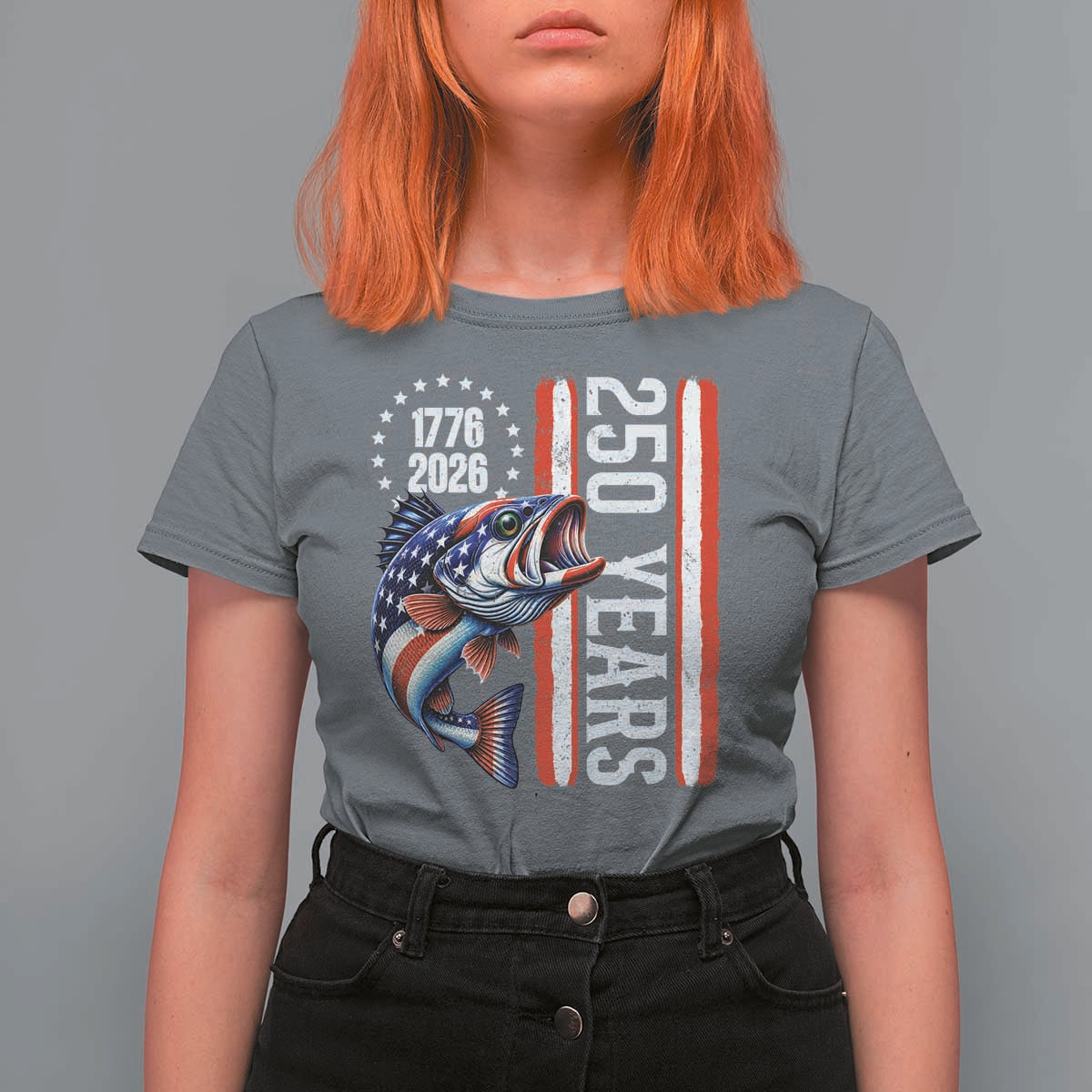 Vintage USA 250th Anniversary Crawfish Patriotic Gift T Shirt For Women
