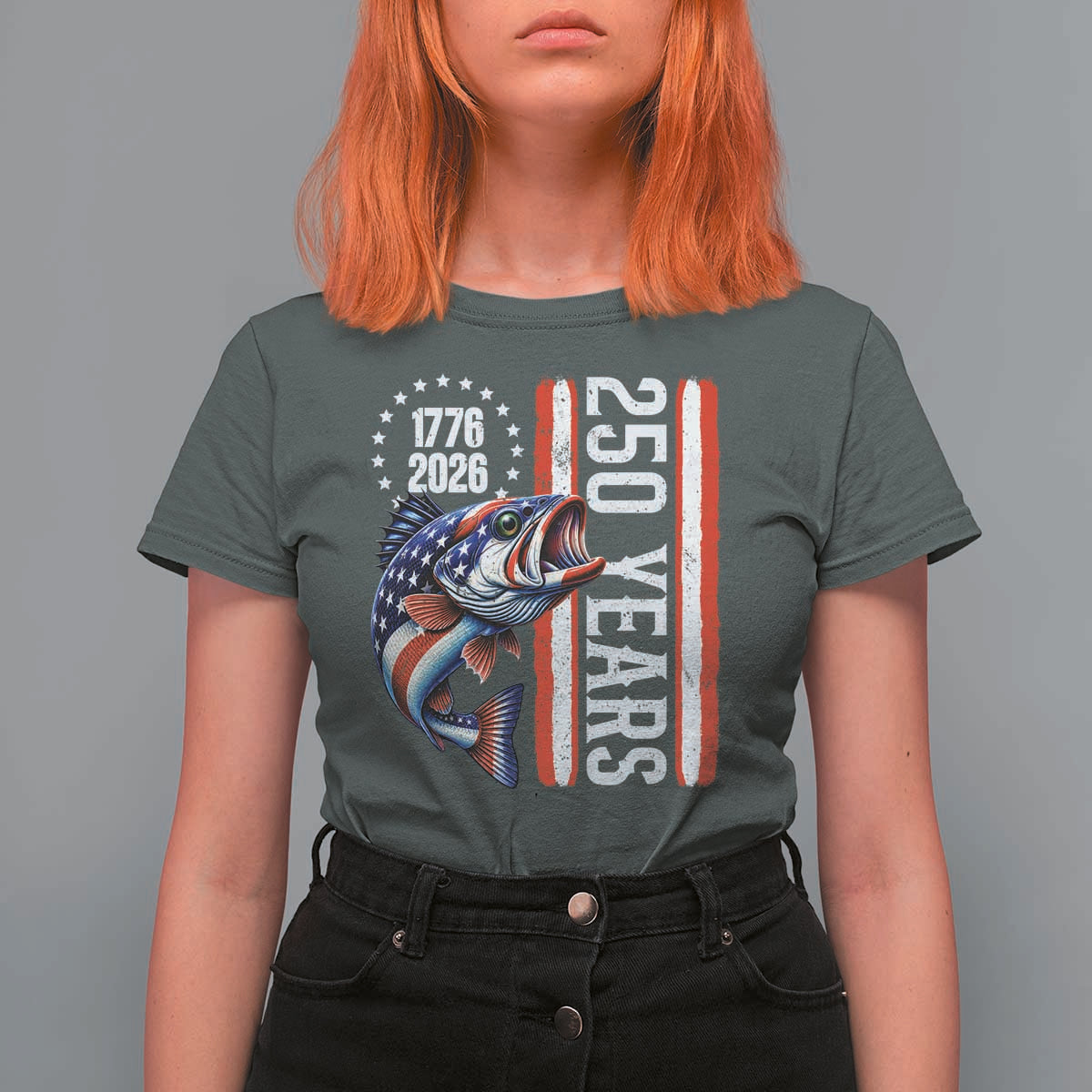 Vintage USA 250th Anniversary Crawfish Patriotic Gift T Shirt For Women