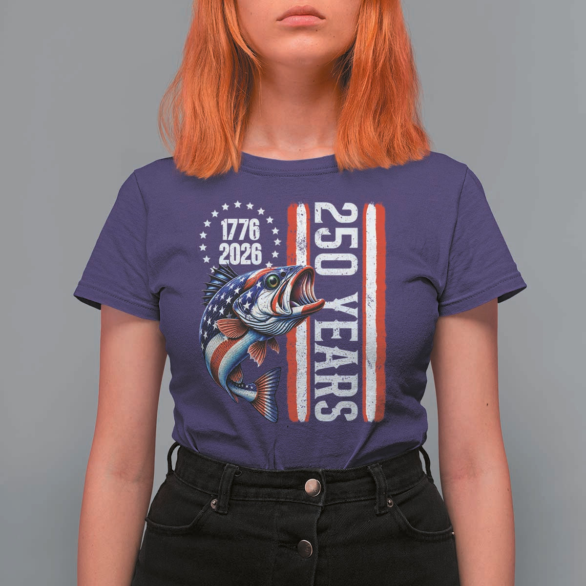Vintage USA 250th Anniversary Crawfish Patriotic Gift T Shirt For Women