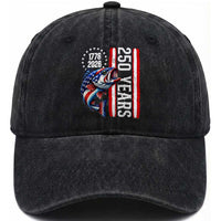 Vintage USA 250th Anniversary Crawfish Patriotic Gift Washed Cotton Baseball Cap