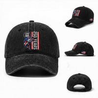Vintage USA 250th Anniversary Crawfish Patriotic Gift Washed Cotton Baseball Cap