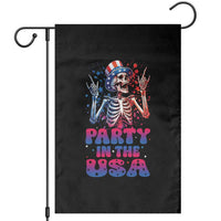 Funny Party In The USA Skeleton Rock Hand Garden Flag 4th Of July Rocker Gift