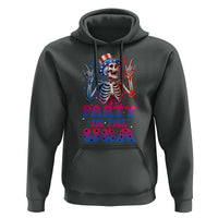 Funny Party In The USA Skeleton Rock Hand Hoodie 4th Of July Rocker Gift