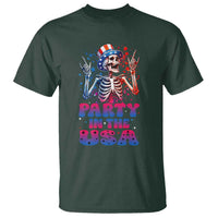 Funny Party In The USA Skeleton Rock Hand T Shirt 4th Of July Rocker Gift