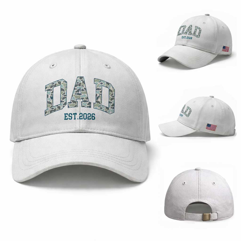 Promoted To Dad Est 2026 Baseball Cap Camo Fishing New Dad Gift