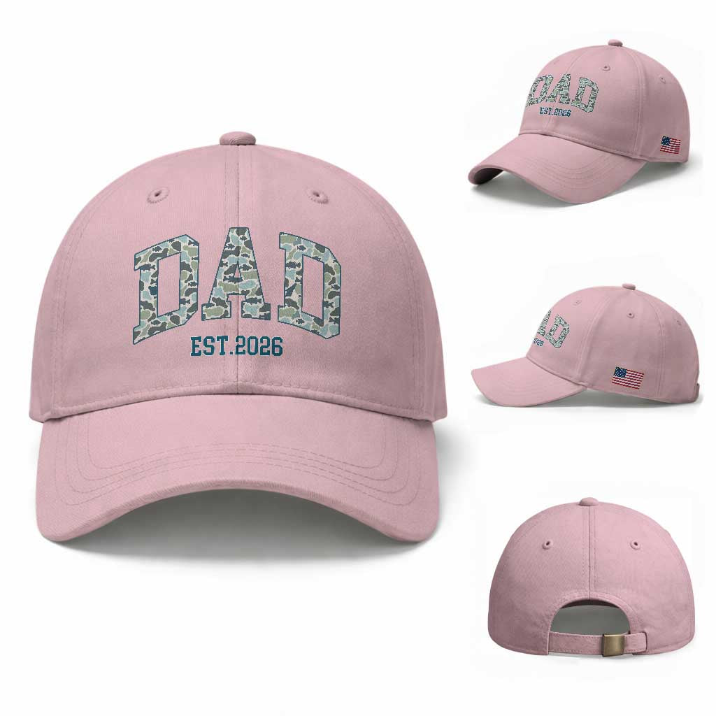 Promoted To Dad Est 2026 Baseball Cap Camo Fishing New Dad Gift