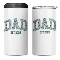Promoted To Dad Est 2026 4 in 1 Can Cooler Tumbler Camo Fishing New Dad Gift