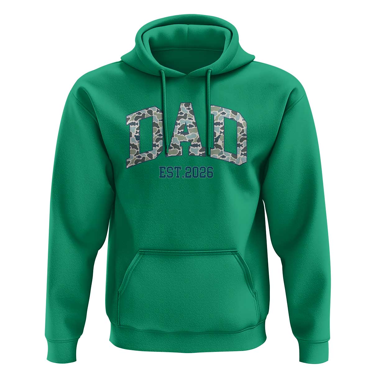 Promoted To Dad Est 2026 Hoodie Camo Fishing New Dad Gift