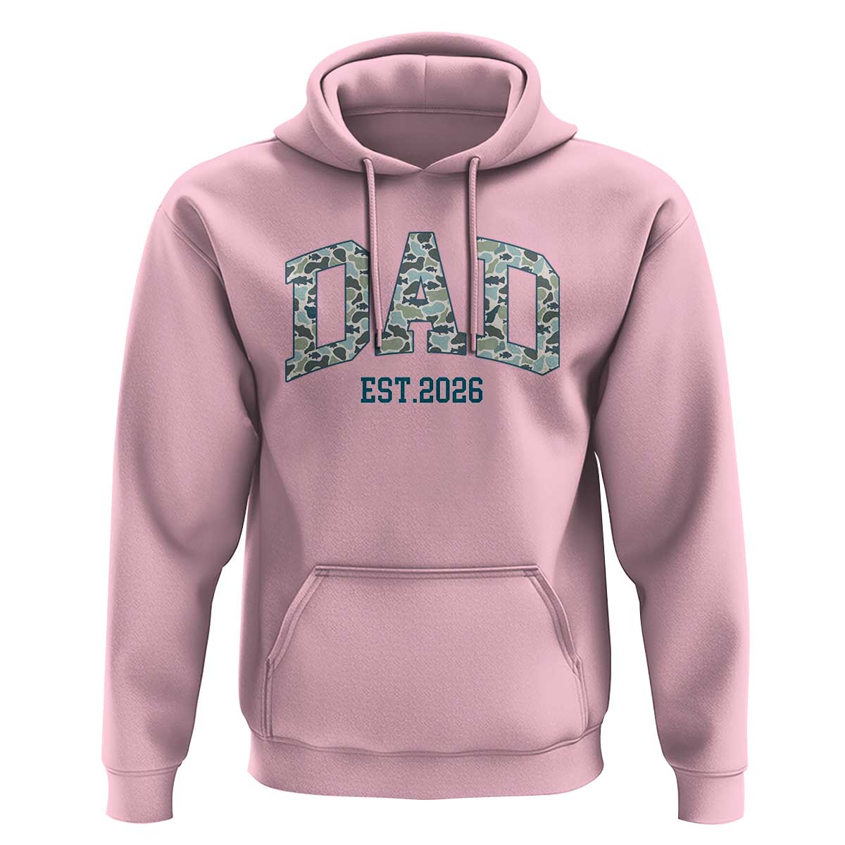 Promoted To Dad Est 2026 Hoodie Camo Fishing New Dad Gift