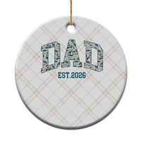 Promoted To Dad Est 2026 Ceramic Ornament Camo Fishing New Dad Gift