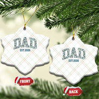 Promoted To Dad Est 2026 Ceramic Ornament Camo Fishing New Dad Gift
