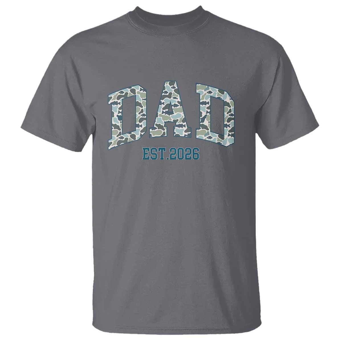 Promoted To Dad Est 2026 T Shirt Camo Fishing New Dad Gift