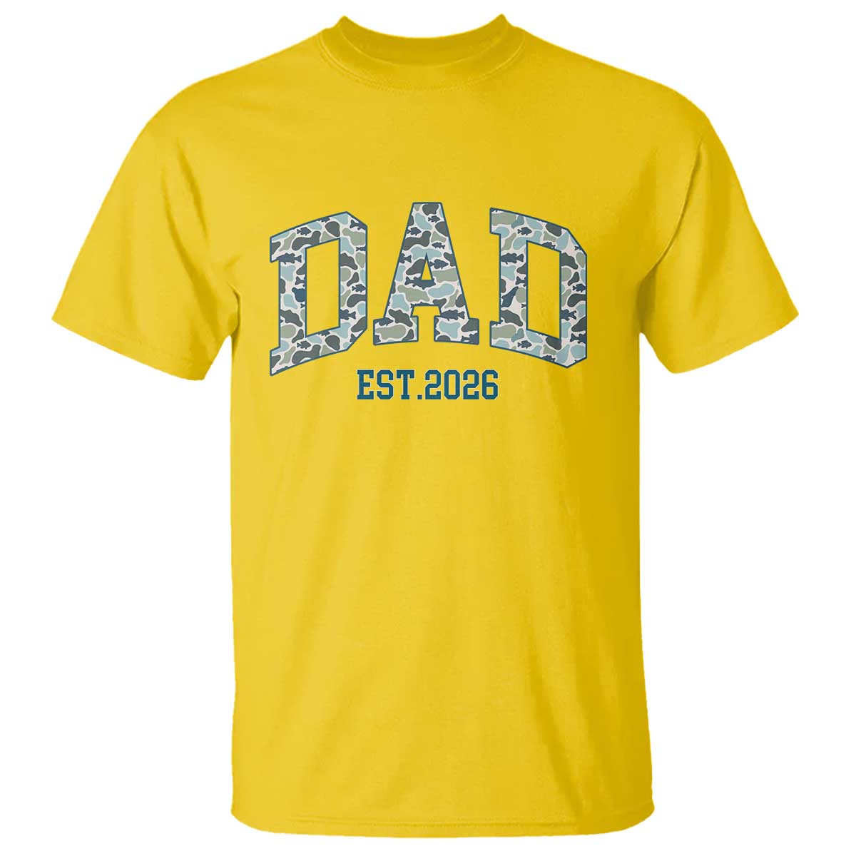 Promoted To Dad Est 2026 T Shirt Camo Fishing New Dad Gift