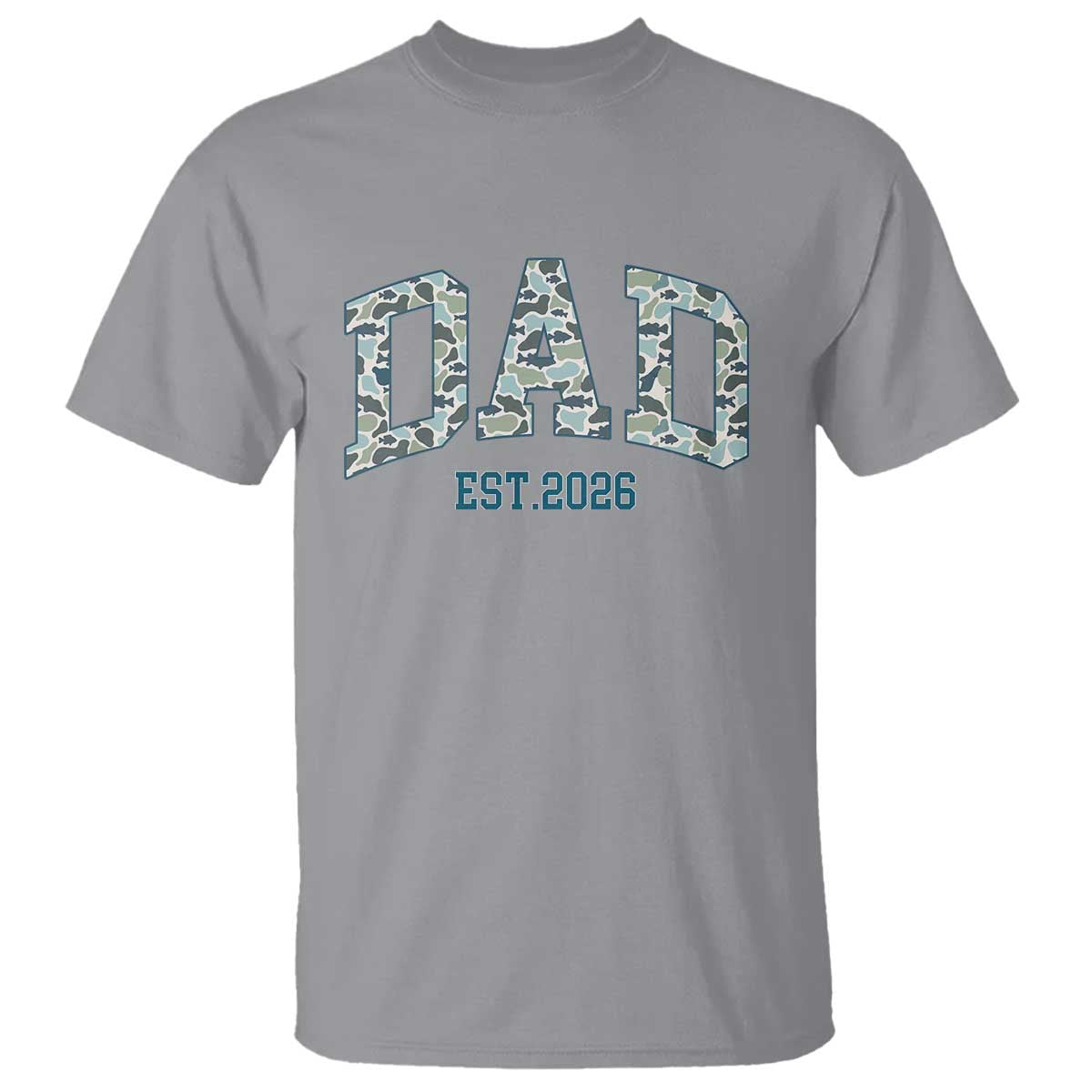 Promoted To Dad Est 2026 T Shirt Camo Fishing New Dad Gift