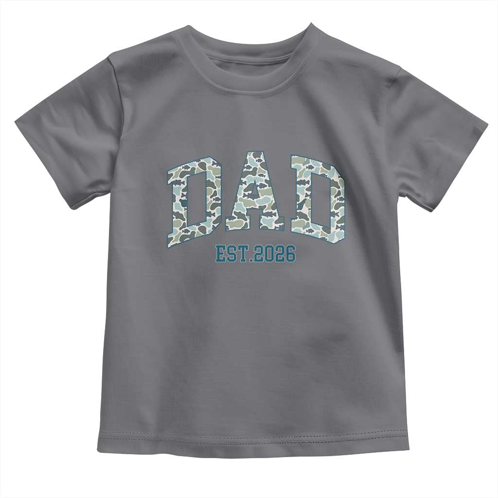 Promoted To Dad Est 2026 Toddler T Shirt Camo Fishing New Dad Gift