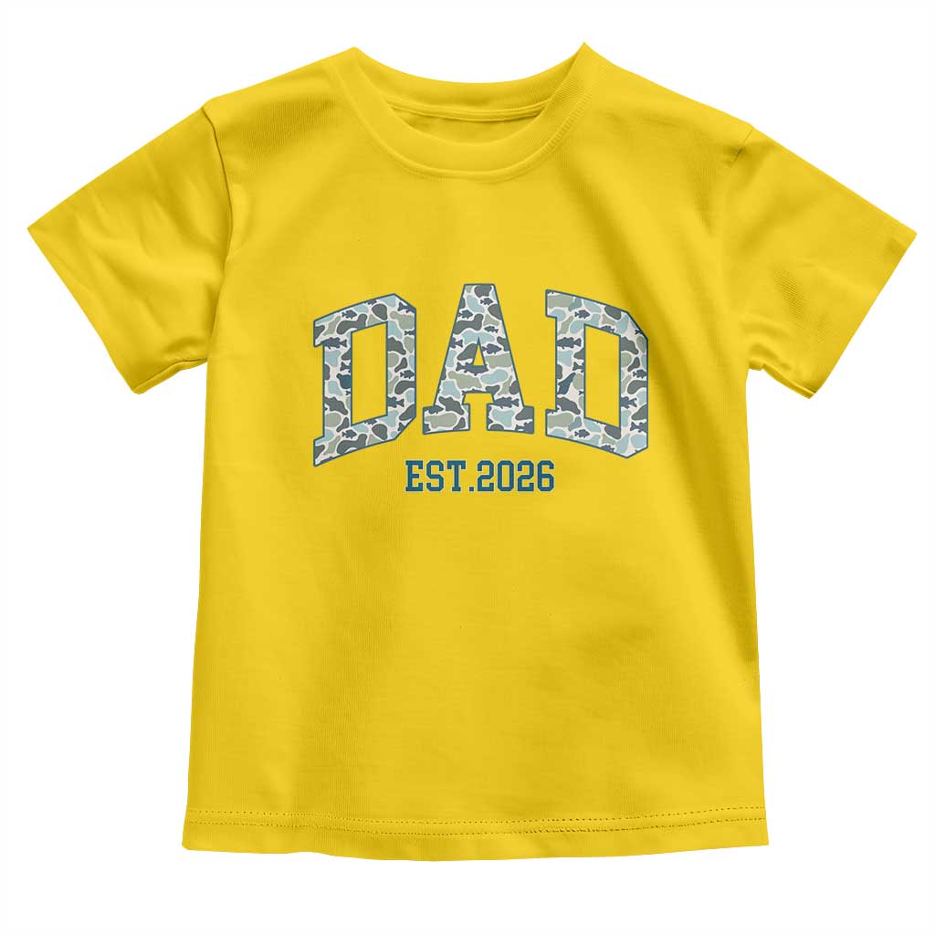 Promoted To Dad Est 2026 Toddler T Shirt Camo Fishing New Dad Gift