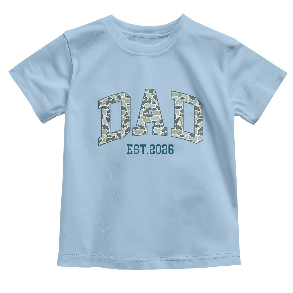 Promoted To Dad Est 2026 Toddler T Shirt Camo Fishing New Dad Gift