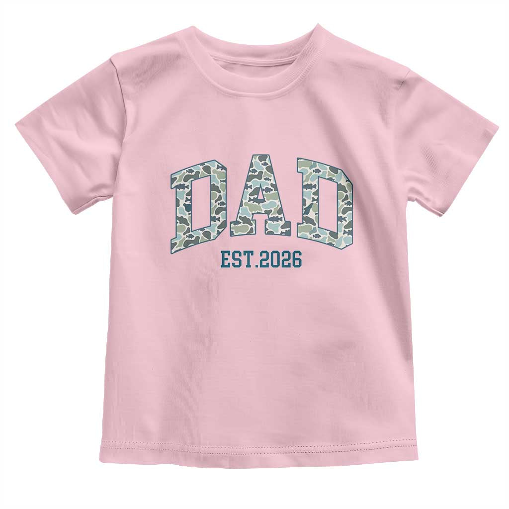 Promoted To Dad Est 2026 Toddler T Shirt Camo Fishing New Dad Gift