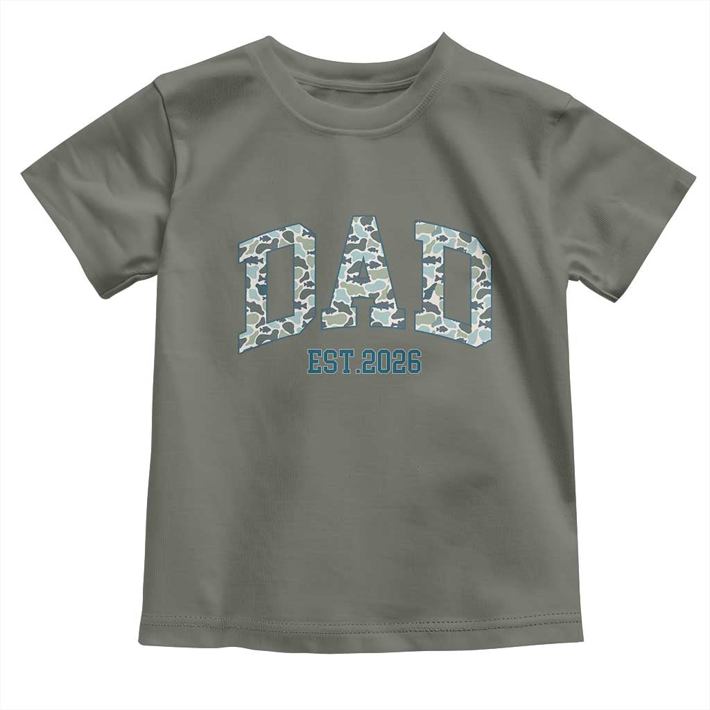 Promoted To Dad Est 2026 Toddler T Shirt Camo Fishing New Dad Gift