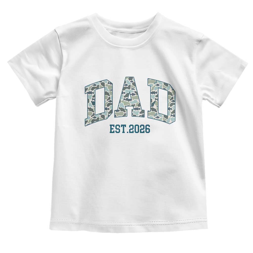 Promoted To Dad Est 2026 Toddler T Shirt Camo Fishing New Dad Gift