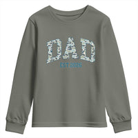 Promoted To Dad Est 2026 Youth Sweatshirt Camo Fishing New Dad Gift