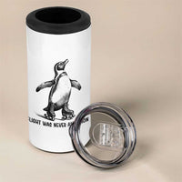 Flight Was Never An Option 4 in 1 Can Cooler Tumbler Funny Penguin Roller Skates