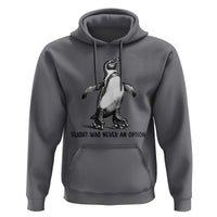 Flight Was Never An Option Hoodie Funny Penguin Roller Skates