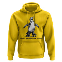 Flight Was Never An Option Hoodie Funny Penguin Roller Skates