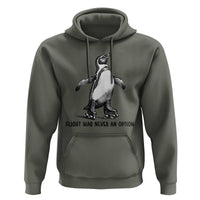 Flight Was Never An Option Hoodie Funny Penguin Roller Skates