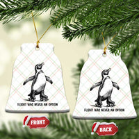 Flight Was Never An Option Ceramic Ornament Funny Penguin Roller Skates