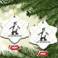 Flight Was Never An Option Ceramic Ornament Funny Penguin Roller Skates