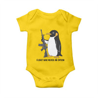 Funny Penguin Lover Gift Baby Onesie Flight Was Never An Option