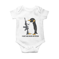 Funny Penguin Lover Gift Baby Onesie Flight Was Never An Option