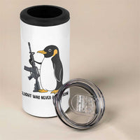 Funny Penguin Lover Gift 4 in 1 Can Cooler Tumbler Flight Was Never An Option