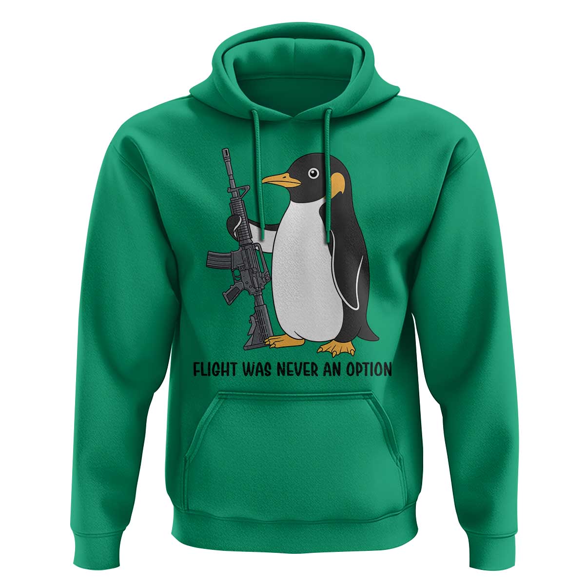 Funny Penguin Lover Gift Hoodie Flight Was Never An Option