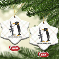 Funny Penguin Lover Gift Ceramic Ornament Flight Was Never An Option