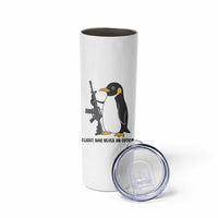 Funny Penguin Lover Gift Skinny Tumbler Flight Was Never An Option