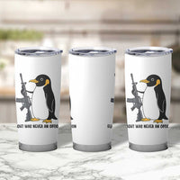 Funny Penguin Lover Gift Tumbler Cup Flight Was Never An Option