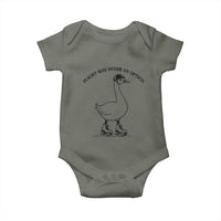 Funny Silly Goose Roller Skater Baby Onesie Flight Was Never An Option