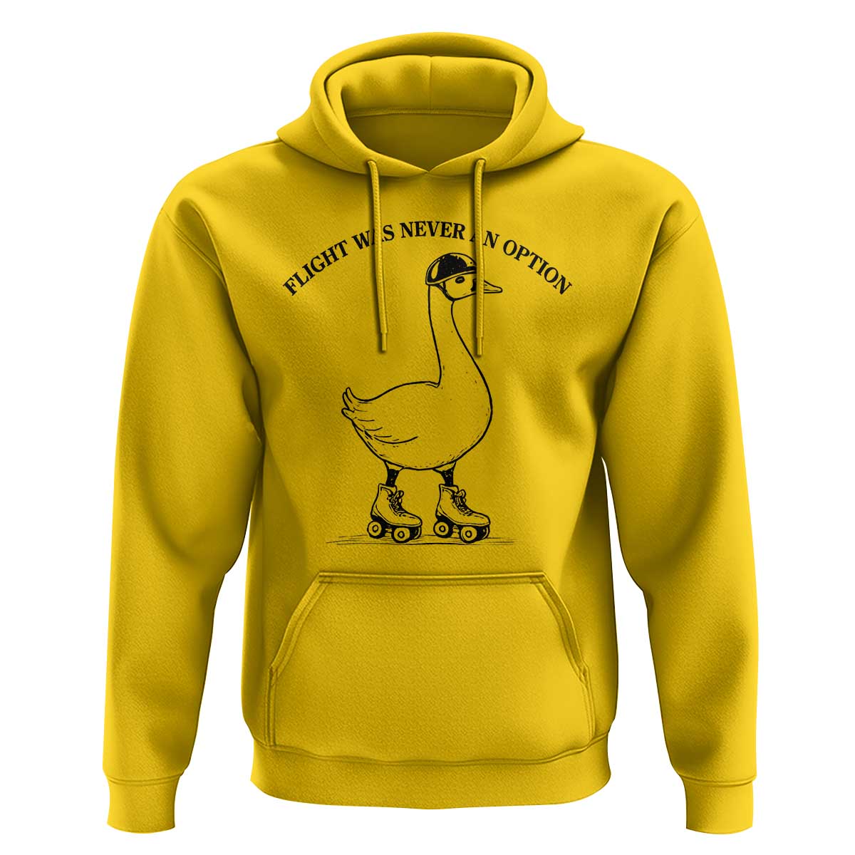 Funny Silly Goose Roller Skater Hoodie Flight Was Never An Option