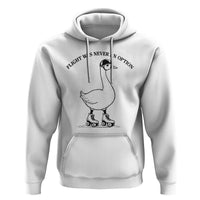 Funny Silly Goose Roller Skater Hoodie Flight Was Never An Option