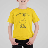 Funny Silly Goose Roller Skater T Shirt For Kid Flight Was Never An Option