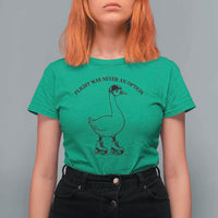 Funny Silly Goose Roller Skater T Shirt For Women Flight Was Never An Option