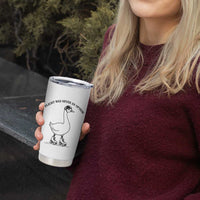 Funny Silly Goose Roller Skater Tumbler Cup Flight Was Never An Option