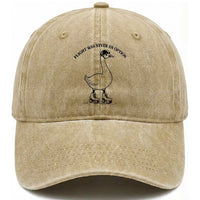Funny Silly Goose Roller Skater Washed Cotton Baseball Cap Flight Was Never An Option