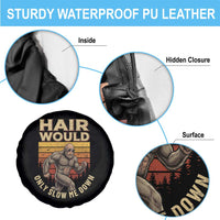 Funny Bald Bigfoot Spare Tire Cover Hair Would Only Slow Me Down
