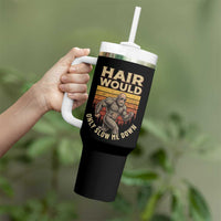 Funny Bald Bigfoot Tumbler With Handle Hair Would Only Slow Me Down